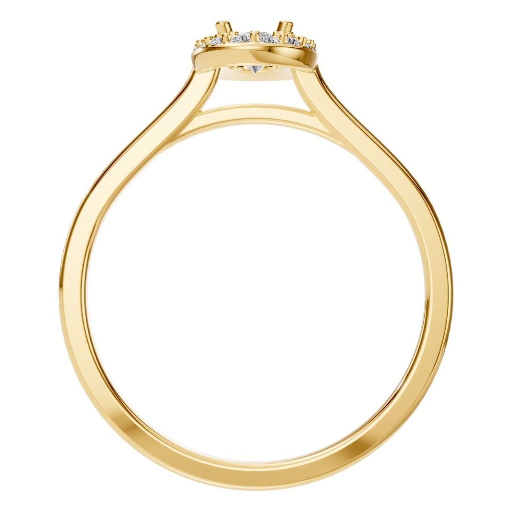 RI-2797 Yellow Gold Ring SET - Top View