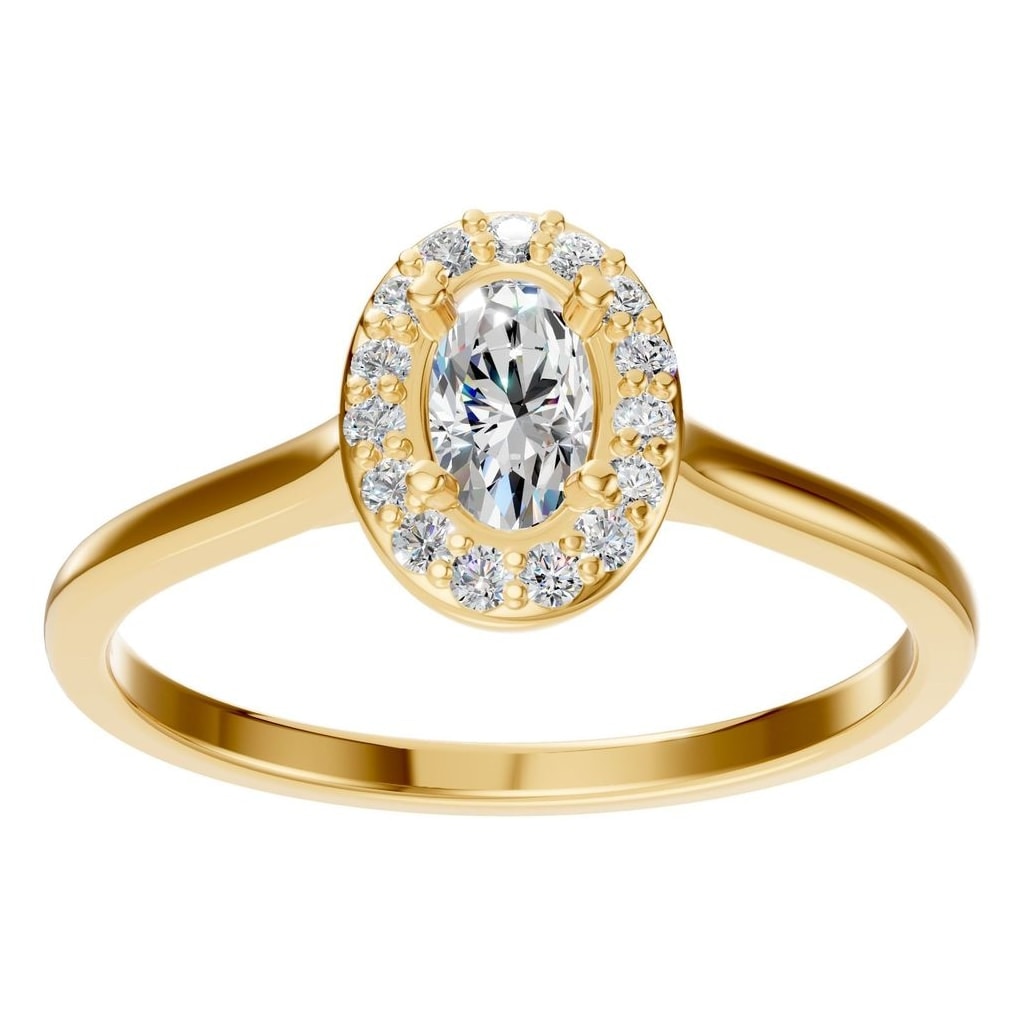 RI-2797 Yellow Gold Ring SET - Front View