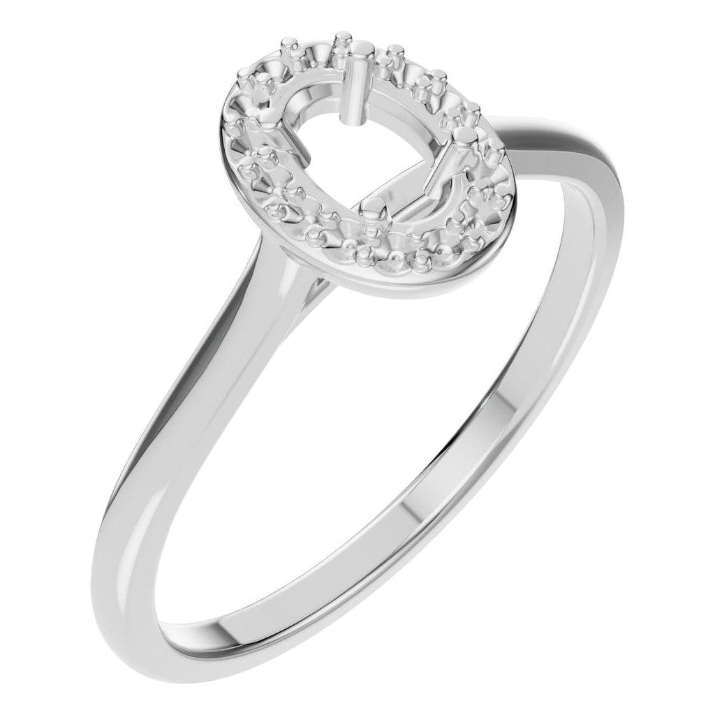 RI-2797 White Gold Ring UNSET - Main View