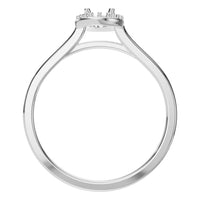 RI-2797 White Gold Ring UNSET - Top View