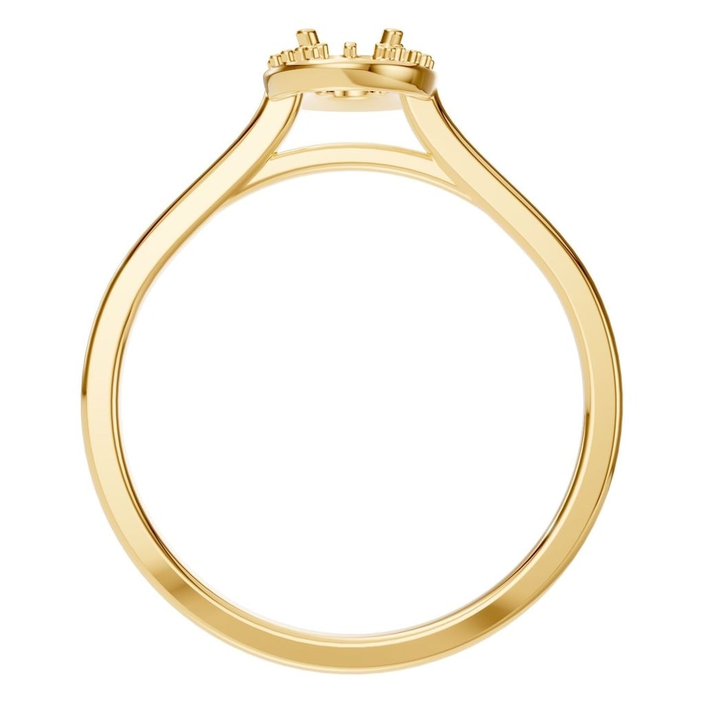 RI-2797 Yellow Gold Ring UNSET - Top View