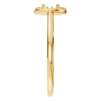 RI-2797 Yellow Gold Ring UNSET - Side View