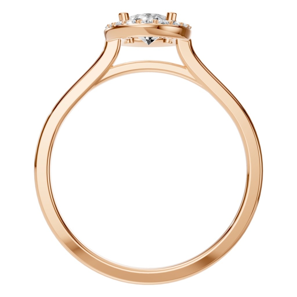 RI-2797 Rose Gold Ring SET - Top View
