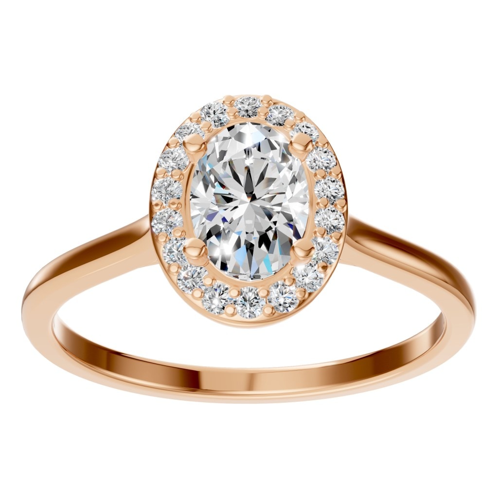 RI-2797 Rose Gold Ring SET - Front View
