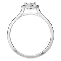 RI-2797 White Gold Ring SET - Top View