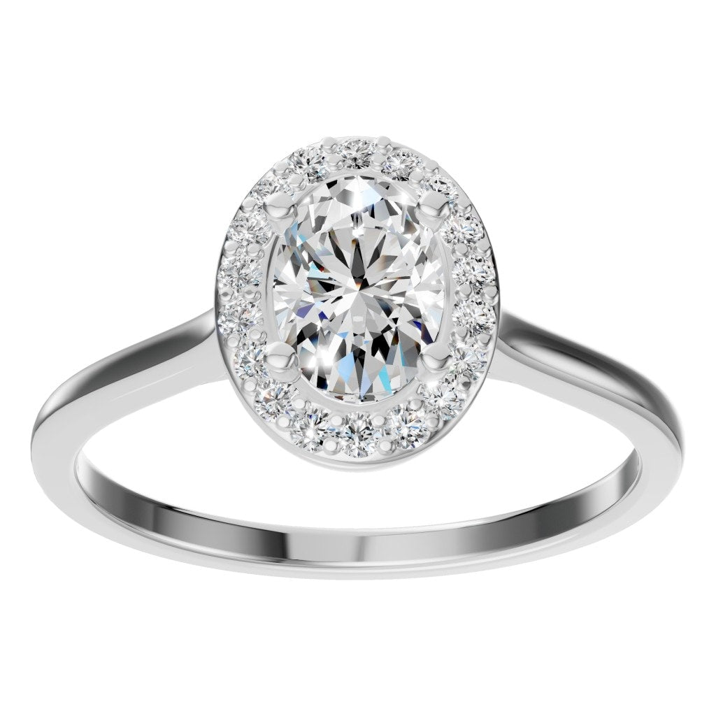 RI-2797 White Gold Ring SET - Front View