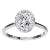 RI-2797 White Gold Ring SET - Front View