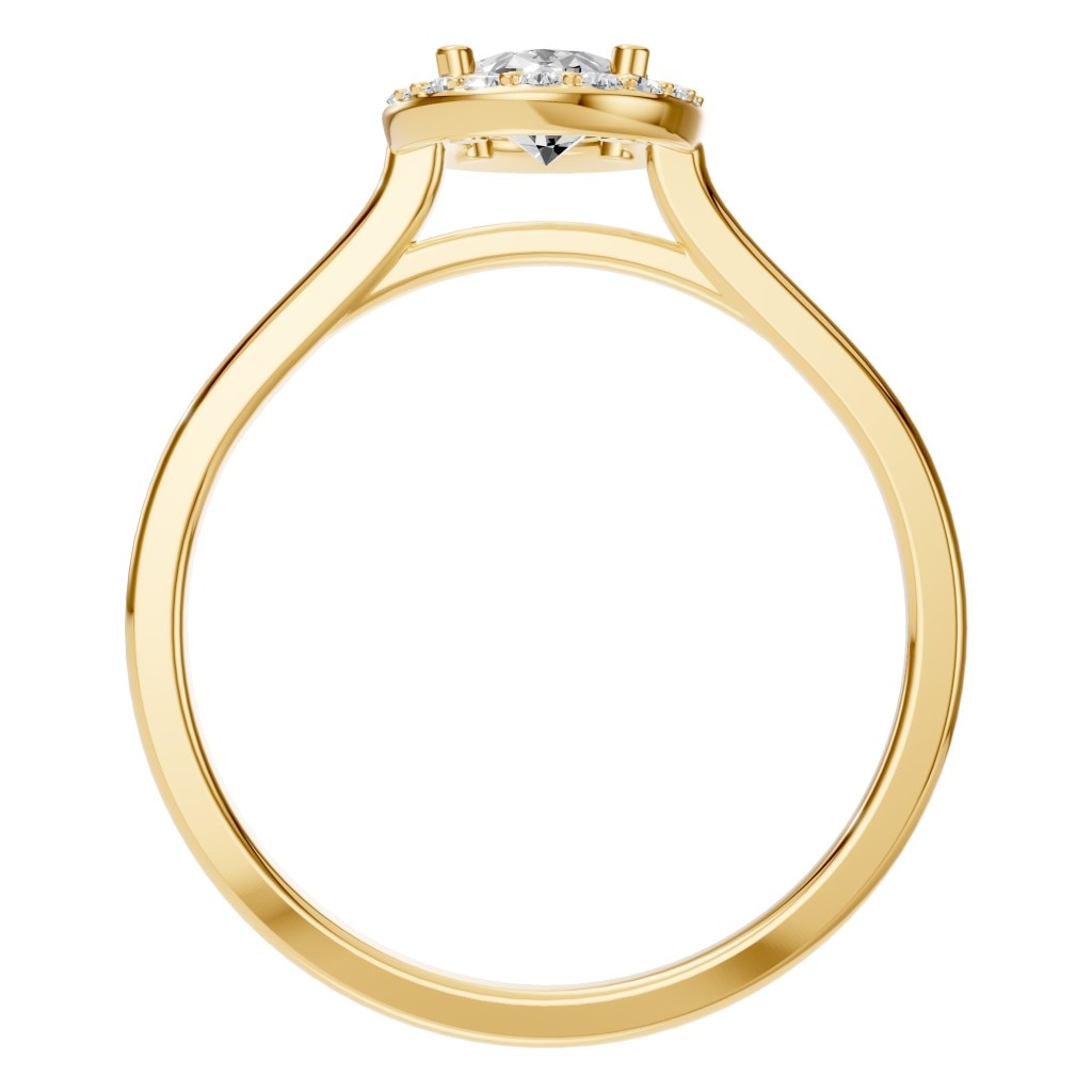 RI-2797 Yellow Gold Ring SET - Top View