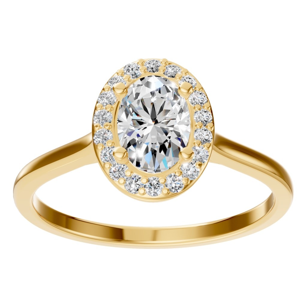 RI-2797 Yellow Gold Ring SET - Front View