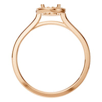 RI-2797 Rose Gold Ring UNSET - Top View