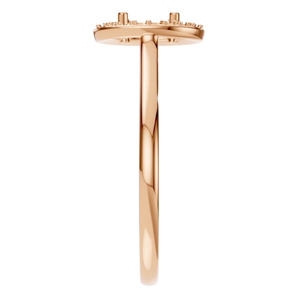 RI-2797 Rose Gold Ring UNSET - Side View