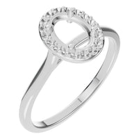 RI-2797 White Gold Ring UNSET - Main View