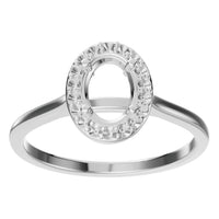 RI-2797 White Gold Ring UNSET - Front View