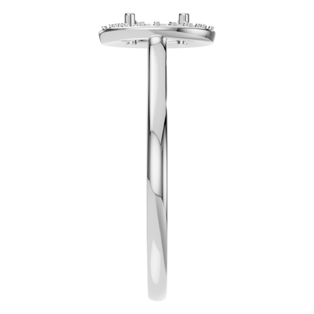 RI-2797 White Gold Ring UNSET - Side View