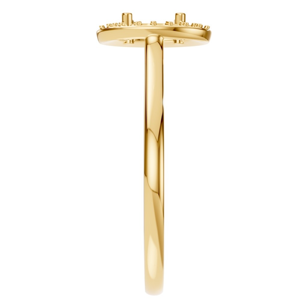 RI-2797 Yellow Gold Ring UNSET - Side View