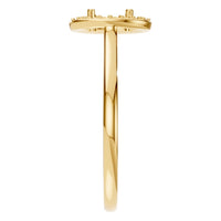 RI-2797 Yellow Gold Ring UNSET - Side View