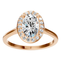 RI-2797 Rose Gold Ring SET - Front View