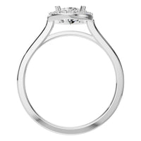 RI-2797 White Gold Ring SET - Top View