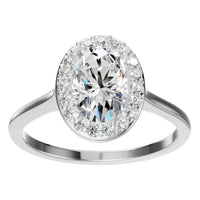 RI-2797 White Gold Ring SET - Front View