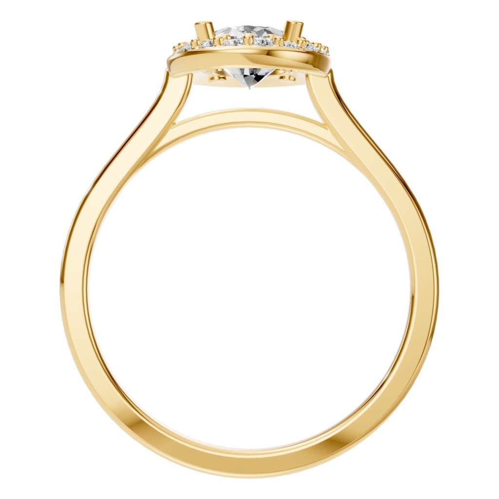 RI-2797 Yellow Gold Ring SET - Top View