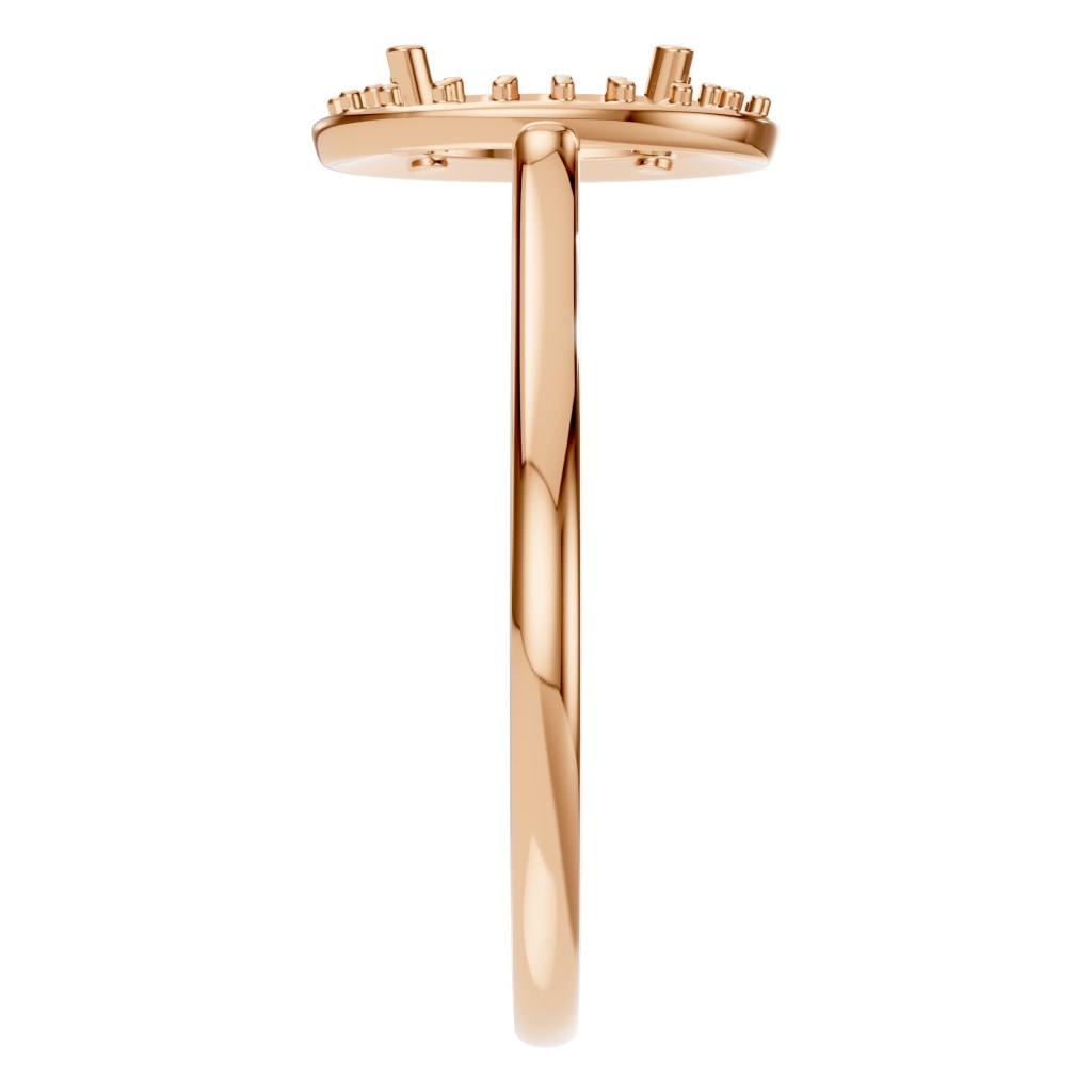 RI-2797 Rose Gold Ring UNSET - Side View