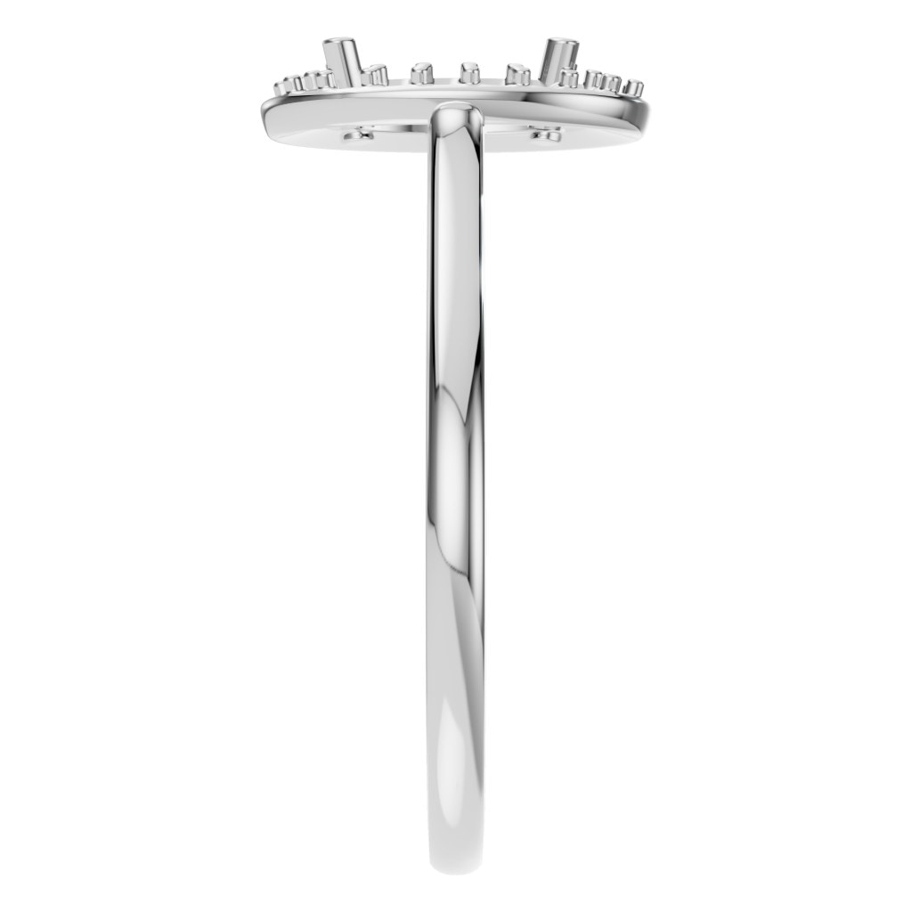 RI-2797 White Gold Ring UNSET - Side View