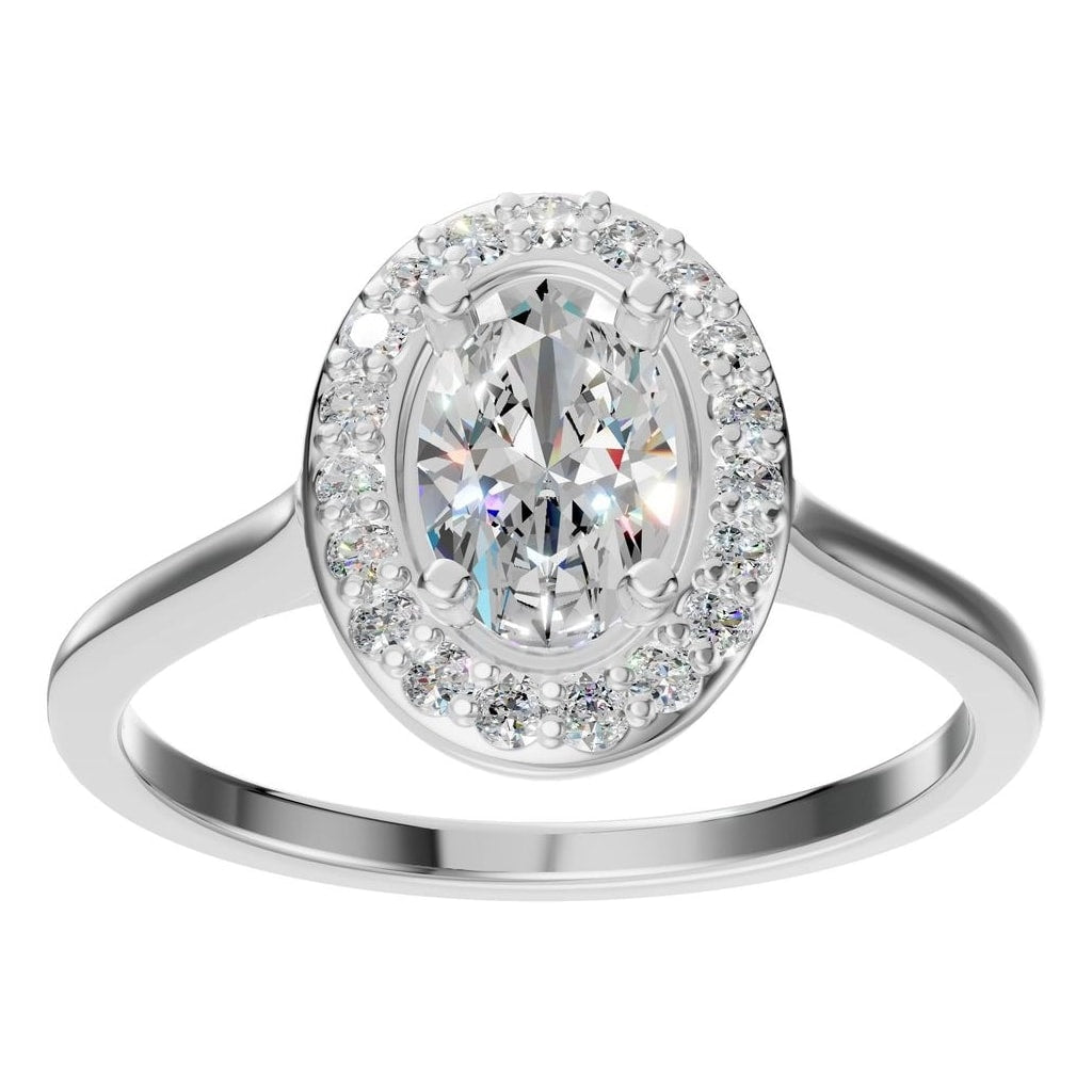 RI-2797 White Gold Ring SET - Front View