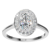 RI-2797 White Gold Ring SET - Front View
