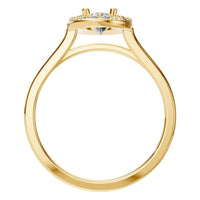 RI-2797 Yellow Gold Ring SET - Top View