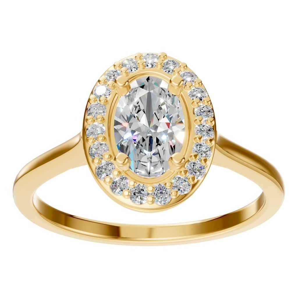 RI-2797 Yellow Gold Ring SET - Front View