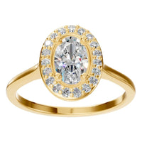 RI-2797 Yellow Gold Ring SET - Front View