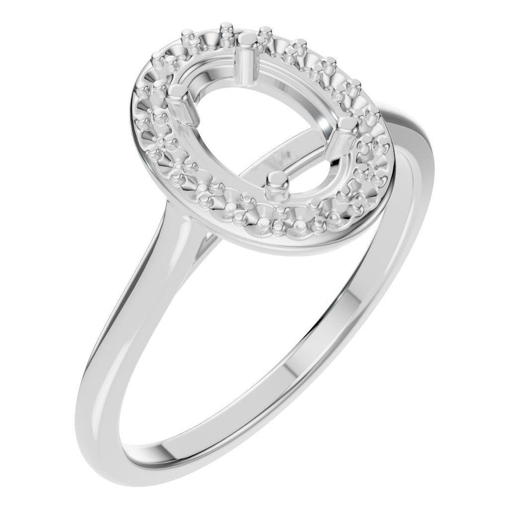 RI-2797 White Gold Ring UNSET - Main View