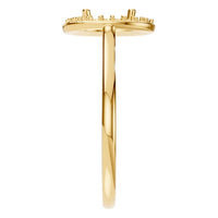 RI-2797 Yellow Gold Ring UNSET - Side View