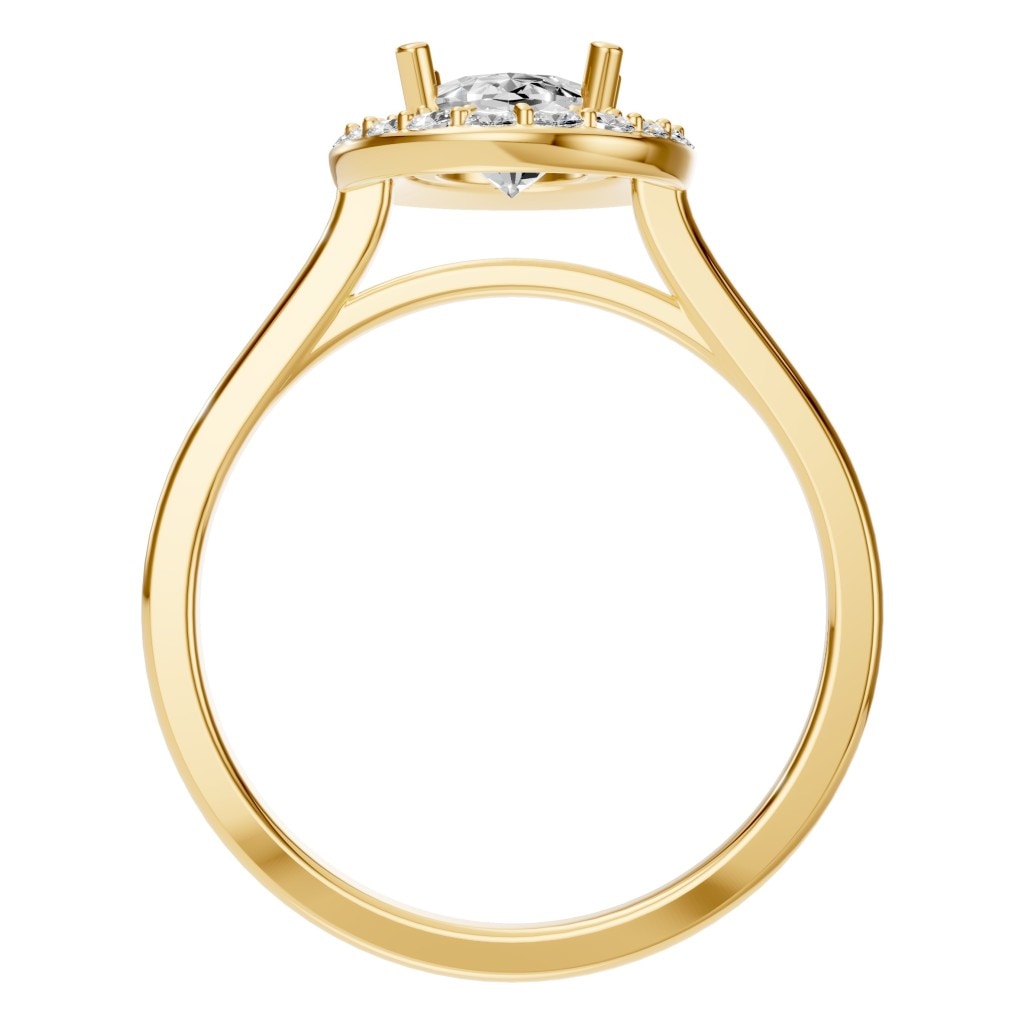 RI-2797 Yellow Gold Ring SET - Top View