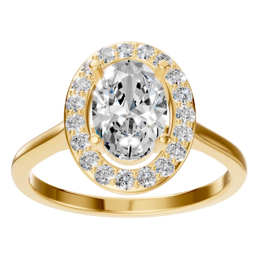 RI-2797 Yellow Gold Ring SET - Front View