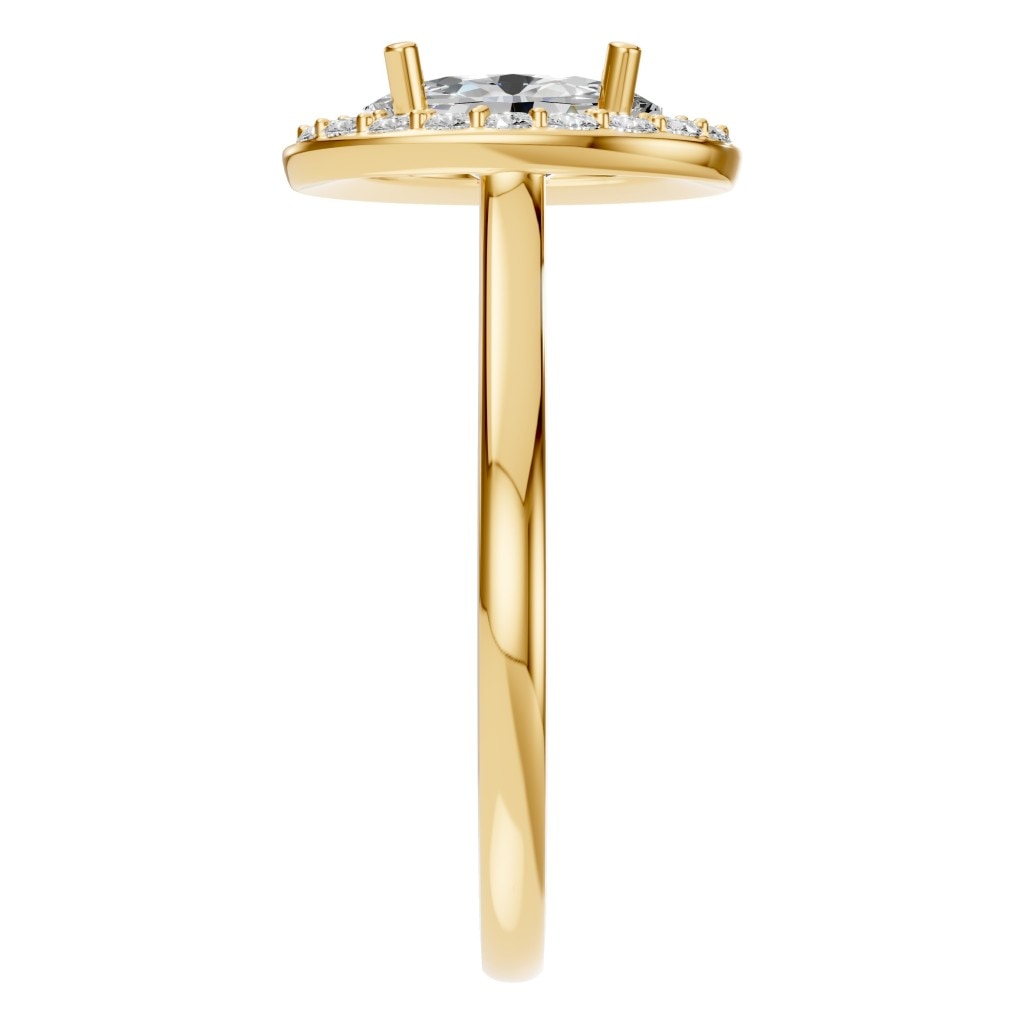 RI-2797 Yellow Gold Ring SET - Side View