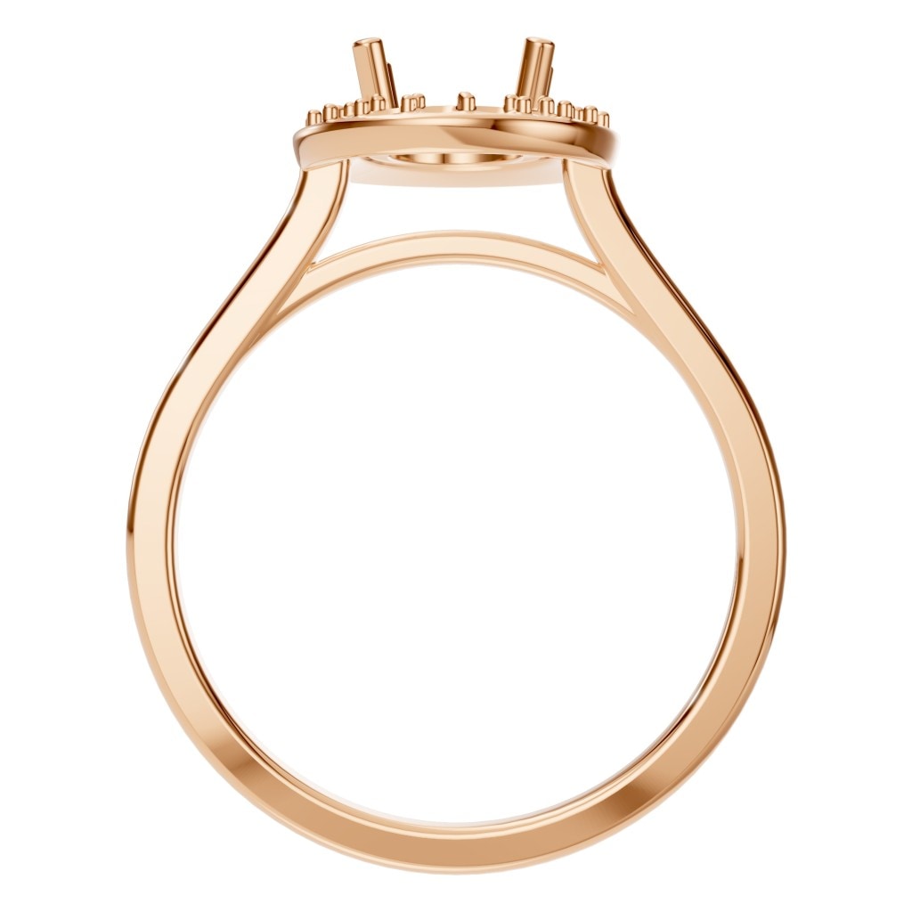 RI-2797 Rose Gold Ring UNSET - Top View