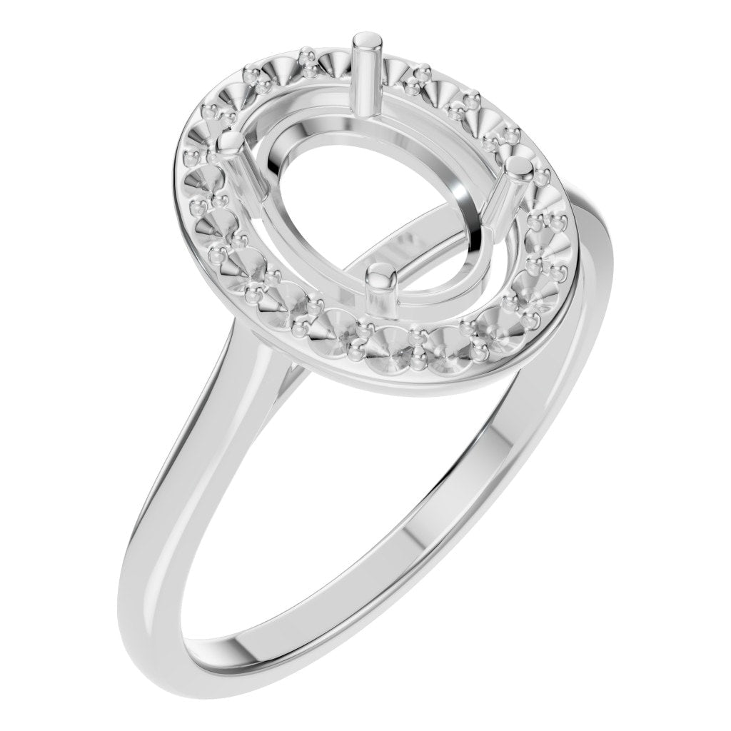 RI-2797 White Gold Ring UNSET - Main View