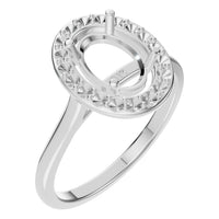RI-2797 White Gold Ring UNSET - Main View