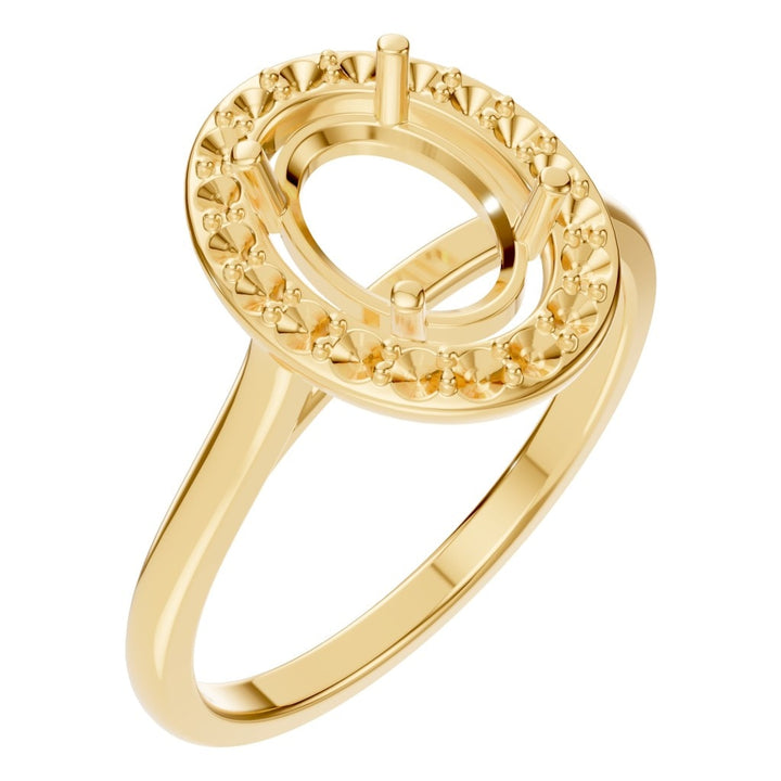 Halo Ring Mounting - Oval 8x5.5mm