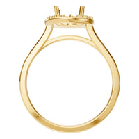RI-2797 Yellow Gold Ring UNSET - Top View