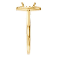 RI-2797 Yellow Gold Ring UNSET - Side View