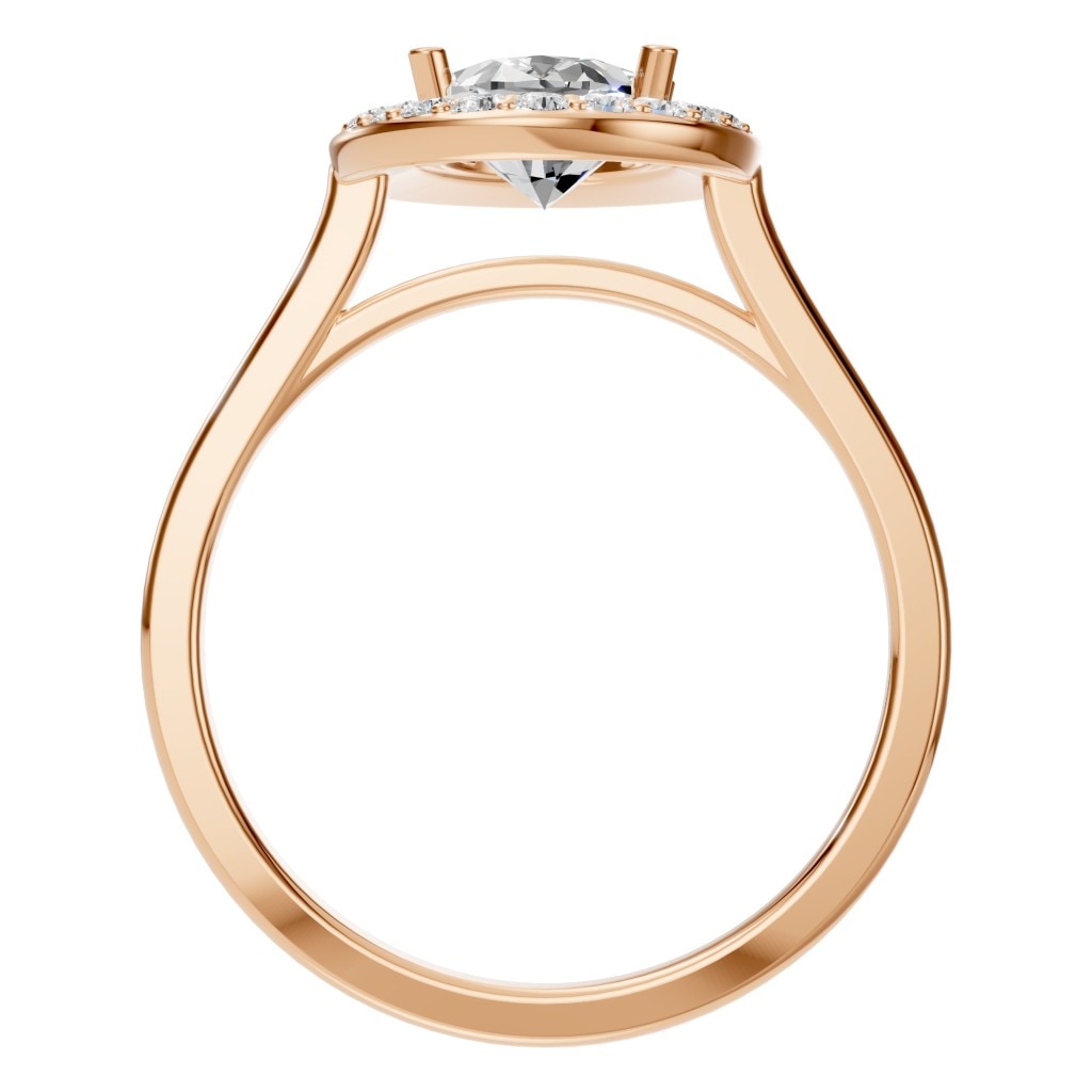RI-2797 Rose Gold Ring SET - Top View