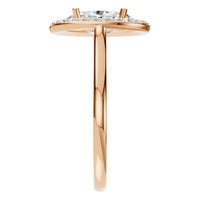RI-2797 Rose Gold Ring SET - Side View