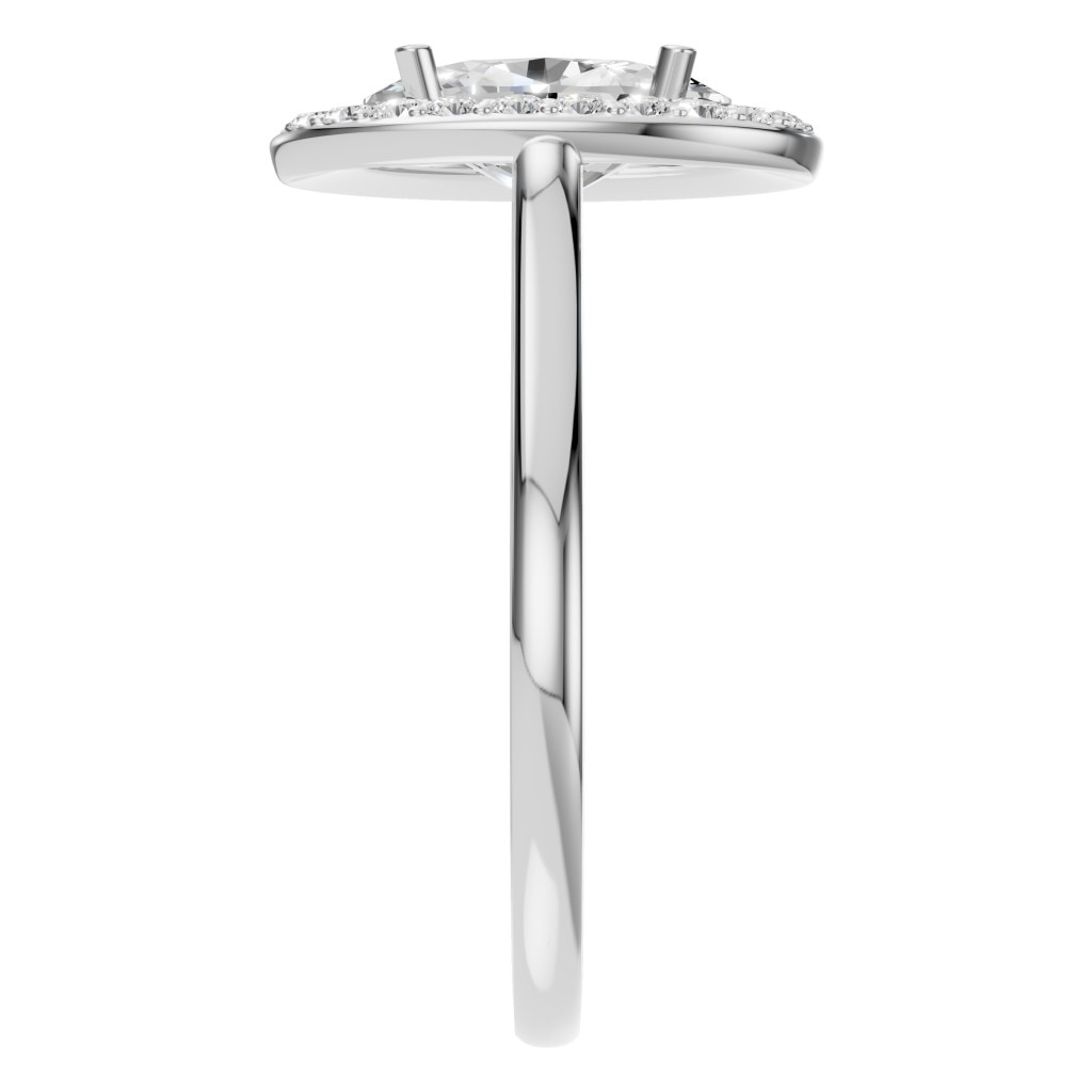 RI-2797 White Gold Ring SET - Side View