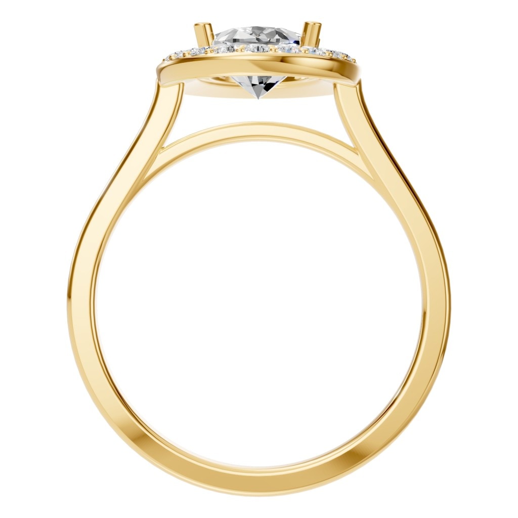 RI-2797 Yellow Gold Ring SET - Top View