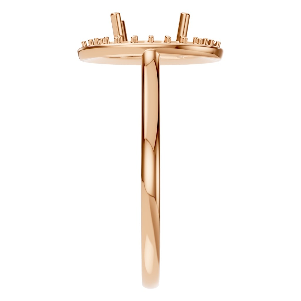 RI-2797 Rose Gold Ring UNSET - Side View