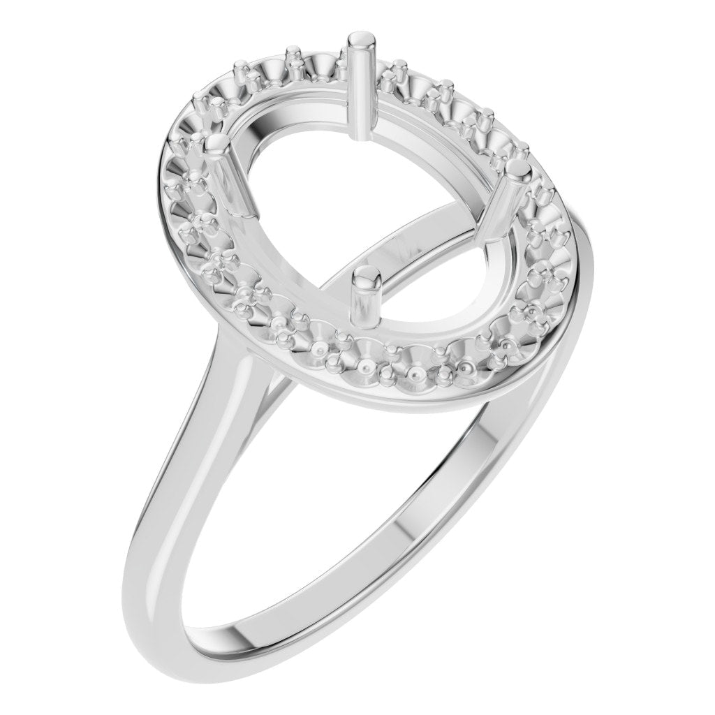 RI-2797 White Gold Ring UNSET - Main View