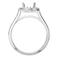 RI-2797 White Gold Ring UNSET - Top View