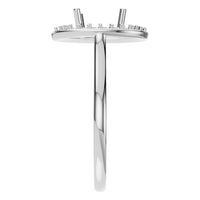 RI-2797 White Gold Ring UNSET - Side View